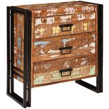 vidaXL Strani šal s predalom Rjava 66 x 33 x 70 cm trden predelan les | Shoptok.si