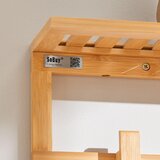 SoBuy stenska polica v barvi lesa v kmečkem slogu, (20814578) | Shoptok.si