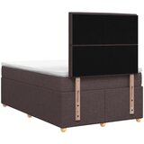  Boxspring krevet s madracem Tamno smeđa 120 x 200 cm Tkanina - Tamno smeđa 120 x 200 cm Dizajn linija | shoptok.hr