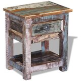  Bočni stolić s 1 ladicom masivno obnovljeno drvo 43x33x51 cm | Eponuda.com