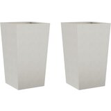 Furnova Vrtno korito 2 kosa 45x45x75 cm nerjavno jeklo, (21922024) | Shoptok.si