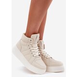 EVENTO High Women's Sneakers On Platform Beige Tillive | Shoptok.si