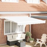 vidaXL Avtomatska retractabilna tenda bela 350x250 cm, Zamenjava tkanine za 3.5x2.5 m okvir belo Cene