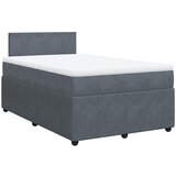 Box spring krevet s madracem tamnosivi 120 x 200 cm baršunasti | shoptok.hr