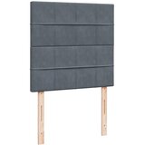 Box spring krevet s madracem tamnosivi 90x200 cm baršunasti | shoptok.hr