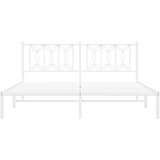 Metalni okvir za krevet s uzglavljem bijeli 183x213 cm | shoptok.hr