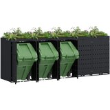  Skladištenje kanti za 5 kanti Crna 340 x 77,5 x 121,5 cm | shoptok.hr