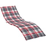vidaXL Jastuk za ležaljku crveni karirani 200 x 60 x 3 cm od tkanine | shoptok.hr
