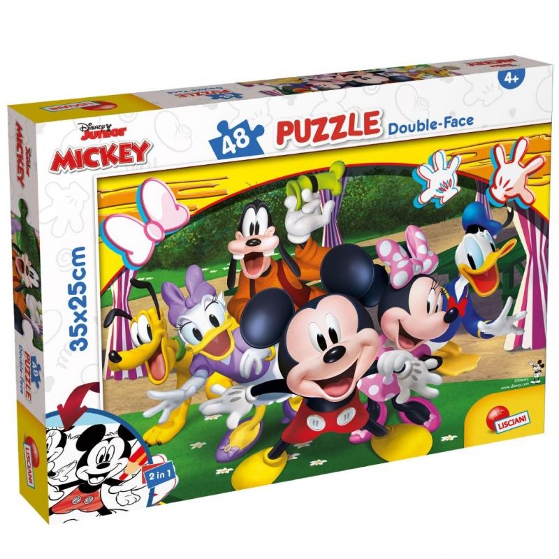 Lisciani Mickey Mouse 2 u 1, slagalica od 48 dijelova i bojanka 35x25 cm – Lisciani | shoptok.hr