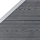 vidaXL set WPC ograda 9 kvadratnih + 1 kosa 1657 x 186 cm sivi | shoptok.hr