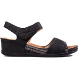 Shelvt Women's black Velcro sandals | Shoptok.si