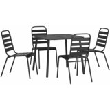  5-dijelni vrtni blagovaonski set antracit čelični | Eponuda.com