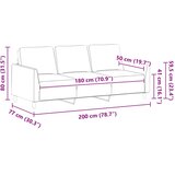  Trosjed krem 180 cm od umjetne kože | shoptok.hr