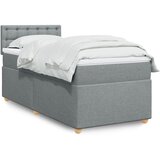 vidaXL Box spring krevet s madracem svjetlosivi 90x190 cm od tkanine | shoptok.hr