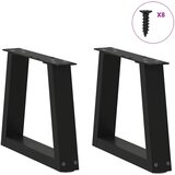  Noge za klub stolić V-oblika 2 kom Crne 30 x (30-31,3) cm Čelik | Shoptok.si