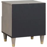  Noćni ormar 2 pcs Siva 40 x 33 x 46 cm Čvrsto drvo manga | Eponuda.ba