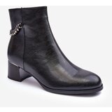 Boto Leather Ankle Boots Low Heel Black Rennie | ePonuda.com