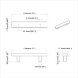 Drška za ormar 2 pcs Crna M4 x 18 mm Nehrđajući čelik | shoptok.hr