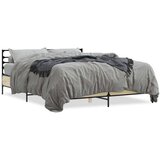  Posteljni okvir sonoma hrast 150x200 cm inž. les in kovina, (21165987) | Shoptok.si
