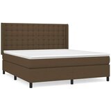 Krevet s oprugama i madracem tamnosmeđi 160x200 cm tkanina | shoptok.hr