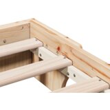 vidaXL Posteljni okvir Naravna barva Trdno borovo les 90 x 190 cm | Shoptok.si