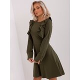 Fashion Hunters Khaki flowing cotton dress Cene