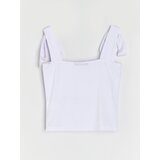 Sinsay Top na naramenice s ukrasnim nabiranjem | shoptok.hr