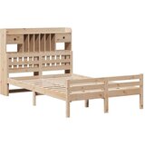 vidaXL Krevet s regalom za knjige bez madraca 135x190 cm od borovine | shoptok.hr