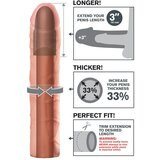 Pipedream X-TENSION Perfect 3 - realistična nožnica za penis (22,8 cm) - naravna | Shoptok.si