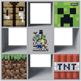 Minecraft REGAL 90/90/30 cm siva, večbarvno Cene