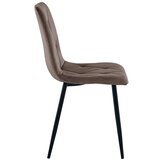 Libra stolica - tamnosmeđi baršun / crne noge x 4 | shoptok.hr