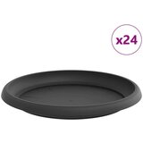  Kružni Pladanj za Cvijeće 24 pcs Crna Ø 14 x 2 cm Plastika | shoptok.hr