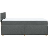  Krevet s oprugama i madracem tamnosivi 100 x 200 cm od tkanine | shoptok.hr