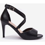 Sergio Leone Fashionable High Heel Sandals Black Loressa | ePonuda.com