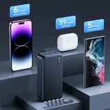Joyroom Power Bank Dazzling Series (JR-QP196) - 2xUSB- Type-C- Micro-USB- LED za preverjanje baterije- 22.5W- 30000mAh - črna | Shoptok.si
