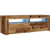 vidaXL Nočna omarica 2 kosa z LED lučkami stari les 60x35x40 cm | Shoptok.si
