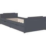  Okvir za krevet s ladicama tamnosivi 90x200 cm masivna borovina | Eponuda.com