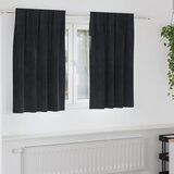  Zavjese za zamračivanje 2 pcs Crna 140 x 140 cm Baršun | shoptok.hr