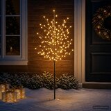  LED božićno drvce s kuglama Crna 18 x 18 x 150 cm Čelik | shoptok.hr