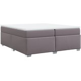  s oprugama i madracem sivi 200x200 cm od umjetne kože | shoptok.hr