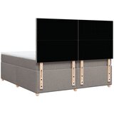  Krevet s oprugama i madracem smeđesivi 200x200 cm od tkanine | shoptok.hr