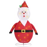  Ukrasna božićna figura Djeda Mraza LED luksuzna tkanina 120 cm | shoptok.hr