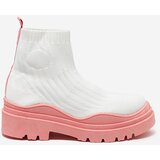 Resti Women's boots on a thicker sole in white and pink Korlic-Shoes | Shoptok.si