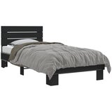 vidaXL Okvir kreveta crni 90 x 200 cm konstruirano drvo i metal Cijene