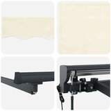  Skrovita tenda Krema 350 x 250 cm Poliester i aluminij | shoptok.hr