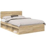  Konstrukcija postelje z vzglavjem Sonoma hrast 150 x 200 cm, (5000102758) | Shoptok.si