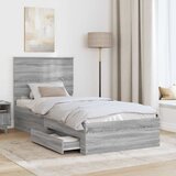  Krevetna konstrukcija Siva Sonoma 90 x 200 cm Konstruirano drvo | shoptok.hr