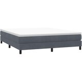 Krevet s boxspring oprugama bez madraca tamno sivi 180x220 cm baršun - Tamno siva 180 x 220 cm 25 cm | shoptok.hr