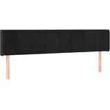  Uzglavlje s ušima crno 163x16x78/88 cm baršunasto | shoptok.hr
