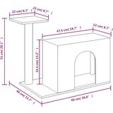  Penjalica za mačke sa stupom za grebanje svjetlosiva 51 cm | Eponuda.com